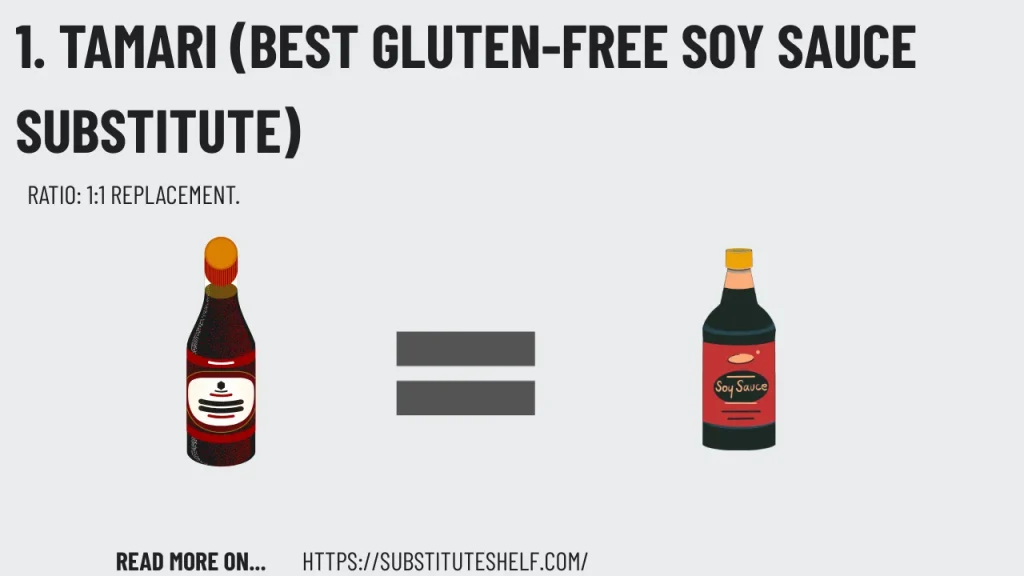 1. Tamari (Best Gluten-Free Soy Sauce Substitute)