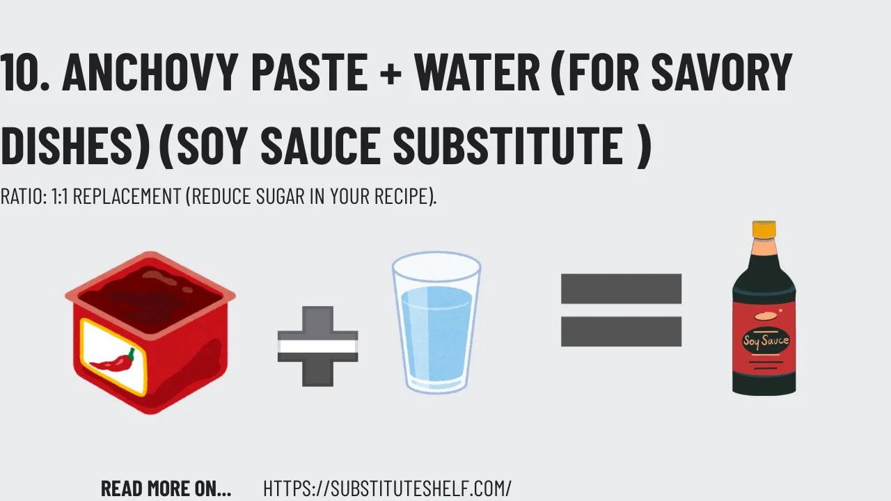 10. Anchovy Paste + Water (for Savory Dishes)