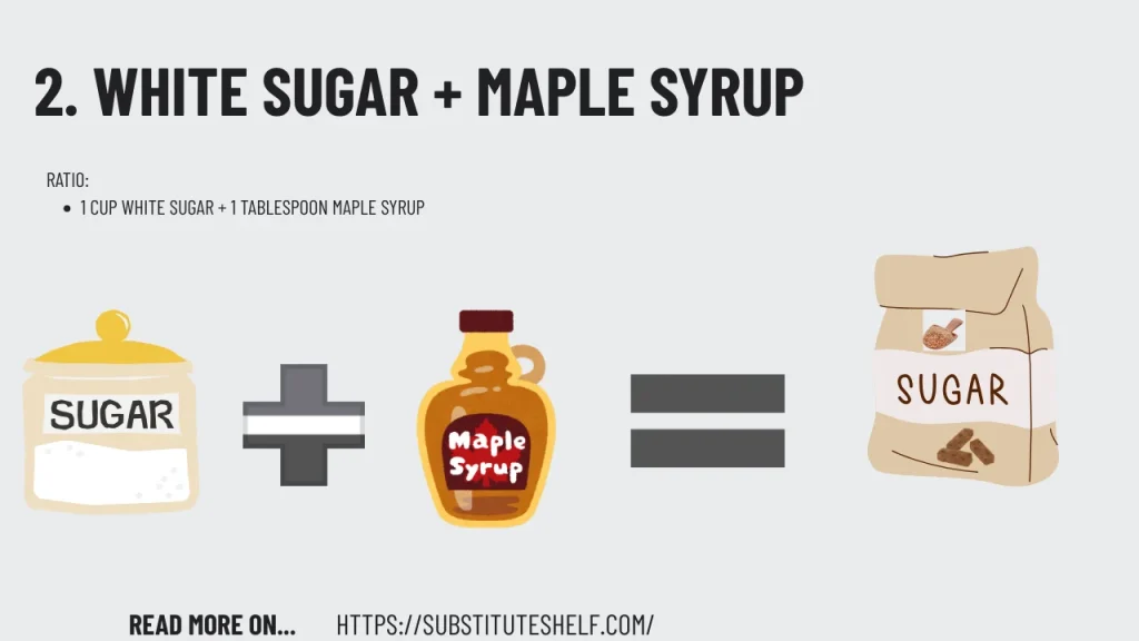 2. White Sugar + Maple Syrup