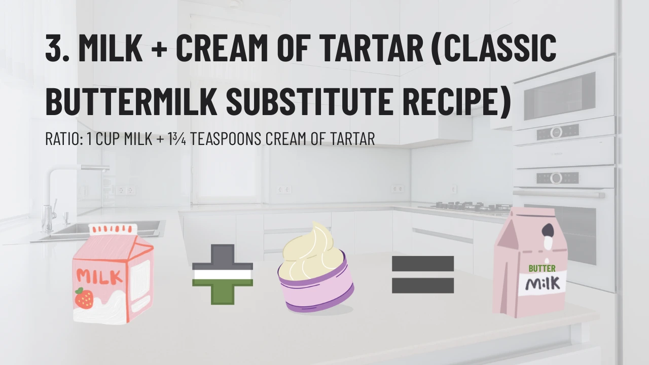 3. Milk + Cream of Tartar
