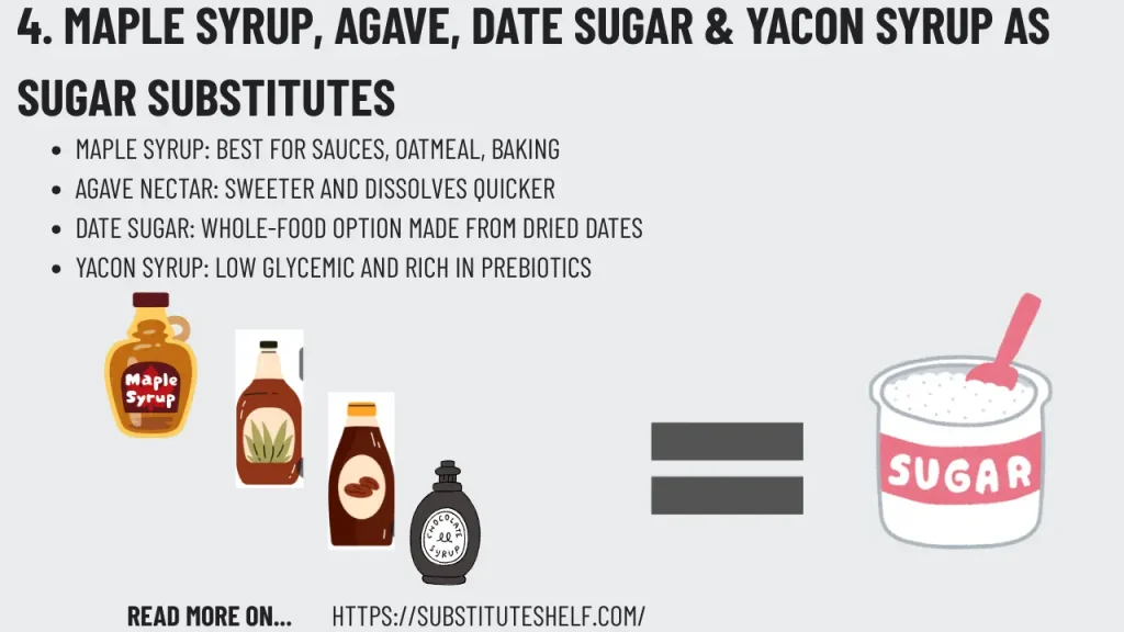 Maple Syrup, Agave, Date Sugar & Yacon Syrup
