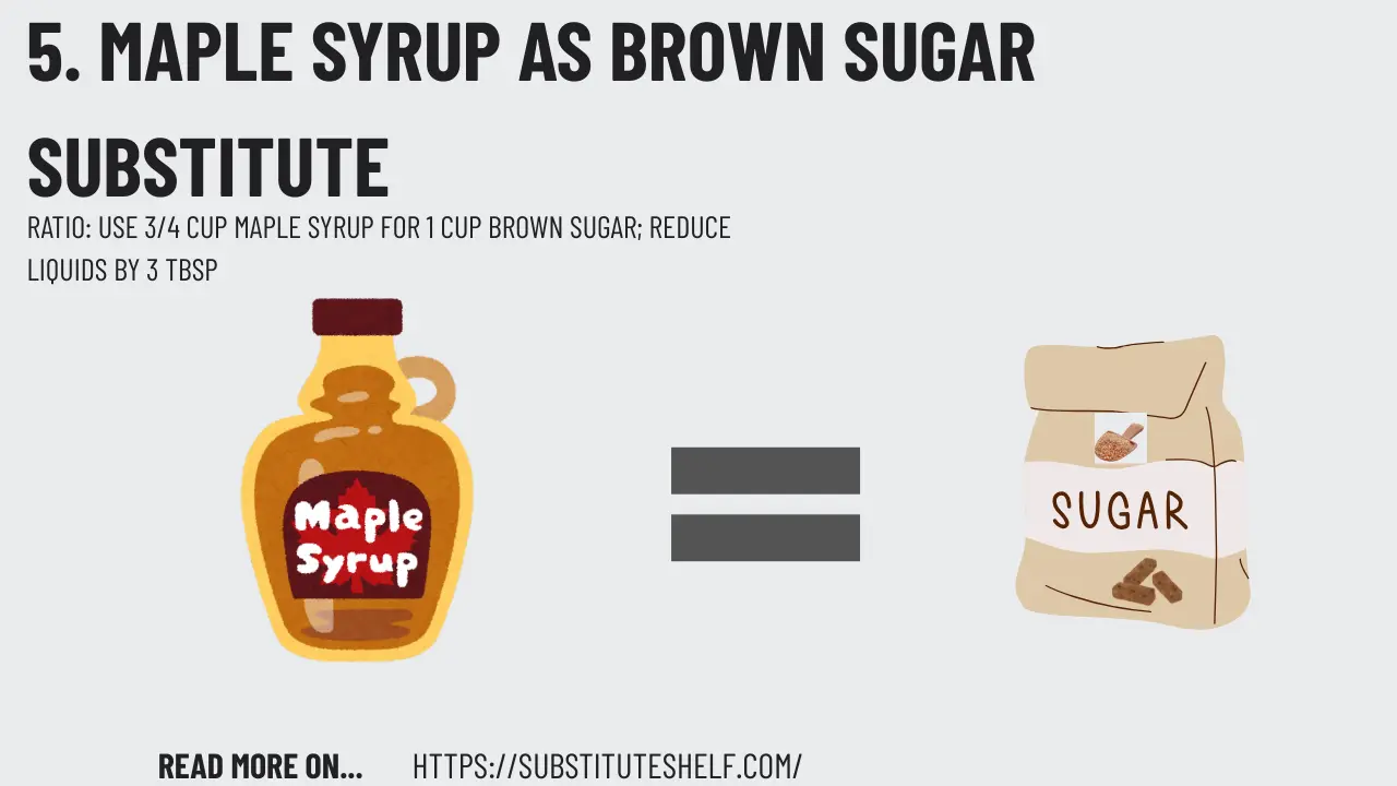 5. Maple Syrup as brown sugar substitute