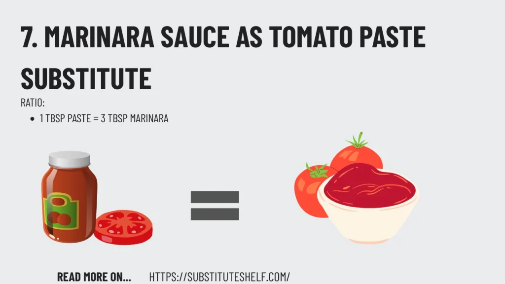 7. Marinara Sauce As Tomato Paste Substitute