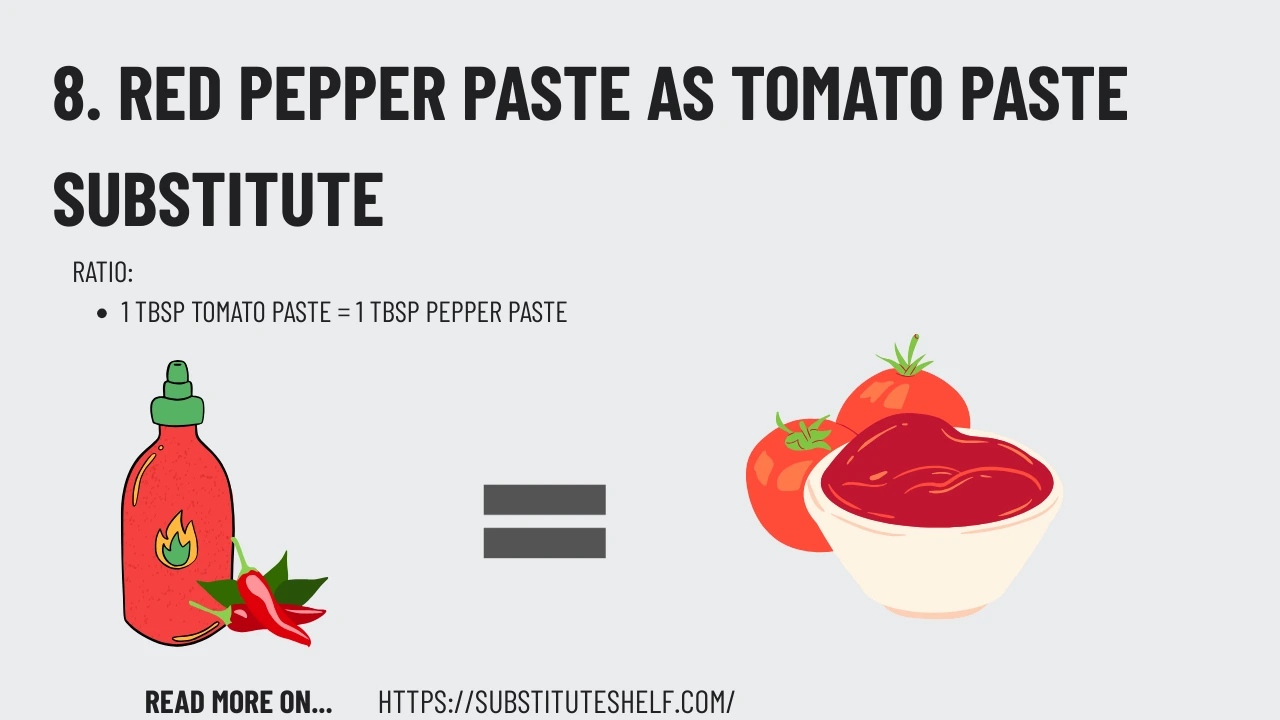 8. Red Pepper Paste As Tomato Paste Substitute