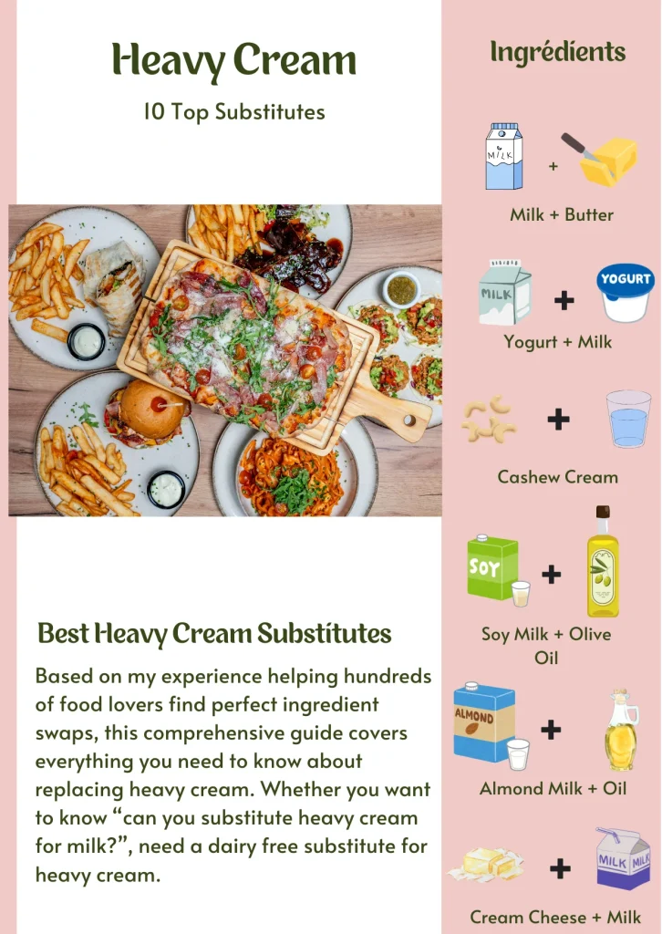 Heavy Cream Substitute infographic