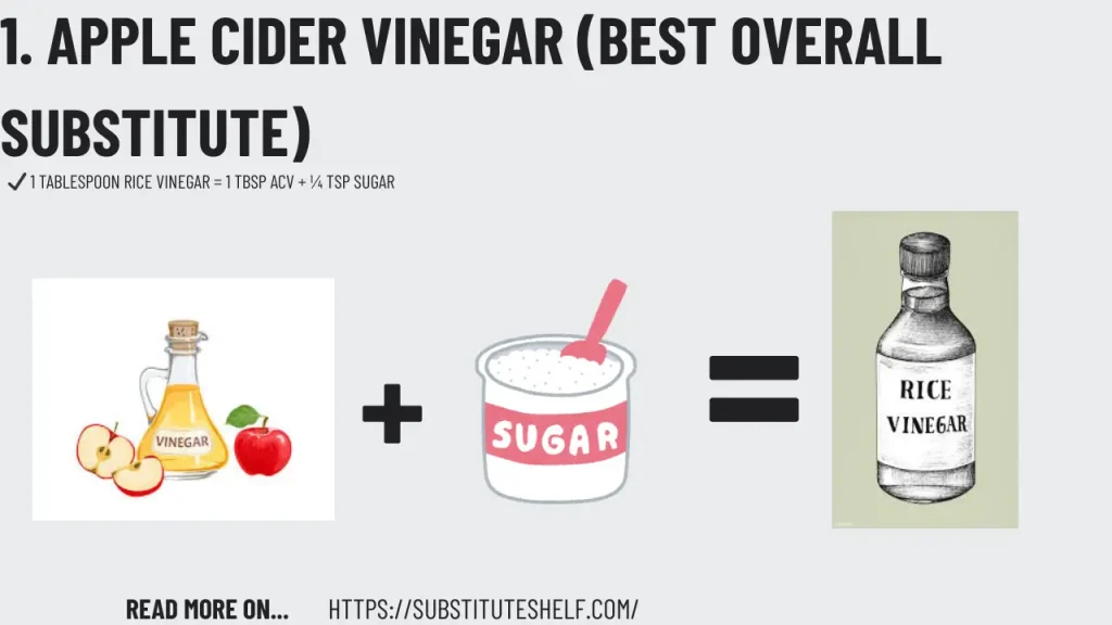 1. Apple Cider Vinegar (Best Overall Substitute)