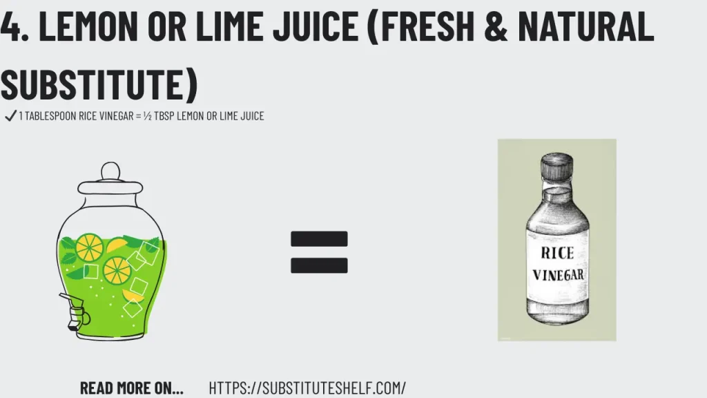 4. Lemon or Lime Juice (Fresh & Natural Substitute)