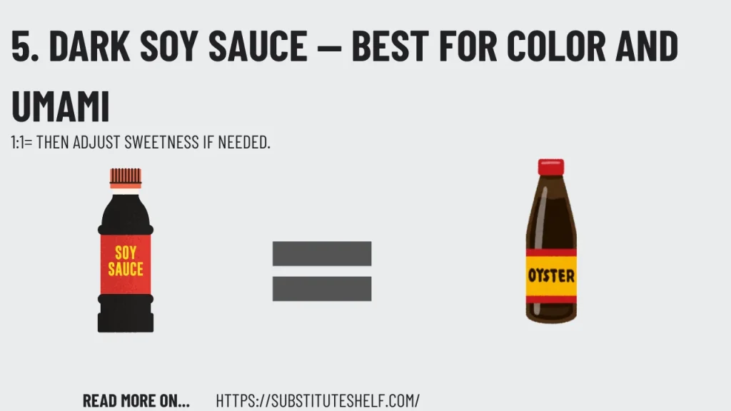 5. Dark Soy Sauce — Best for Color and Umami
