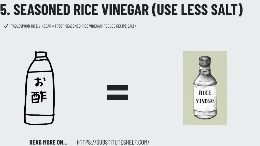 5. Seasoned Rice Vinegar (Use Less Salt)