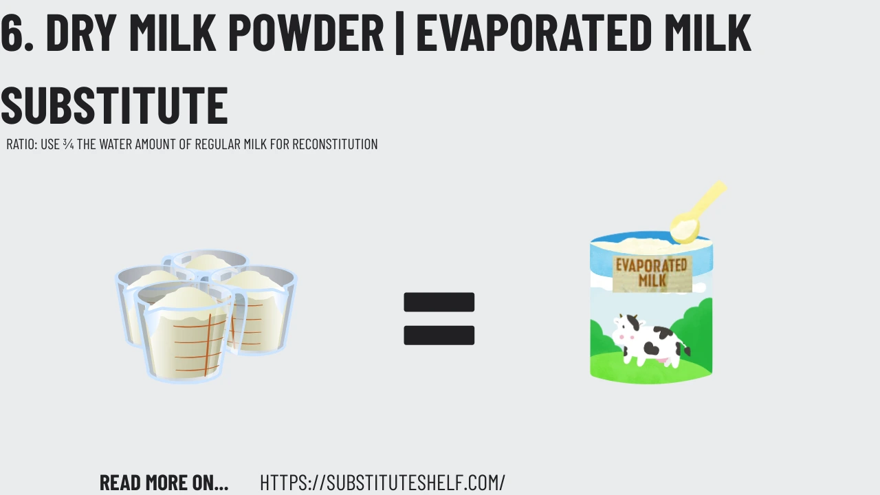 6. Dry Milk Powder | Evaporated Milk Substitute
