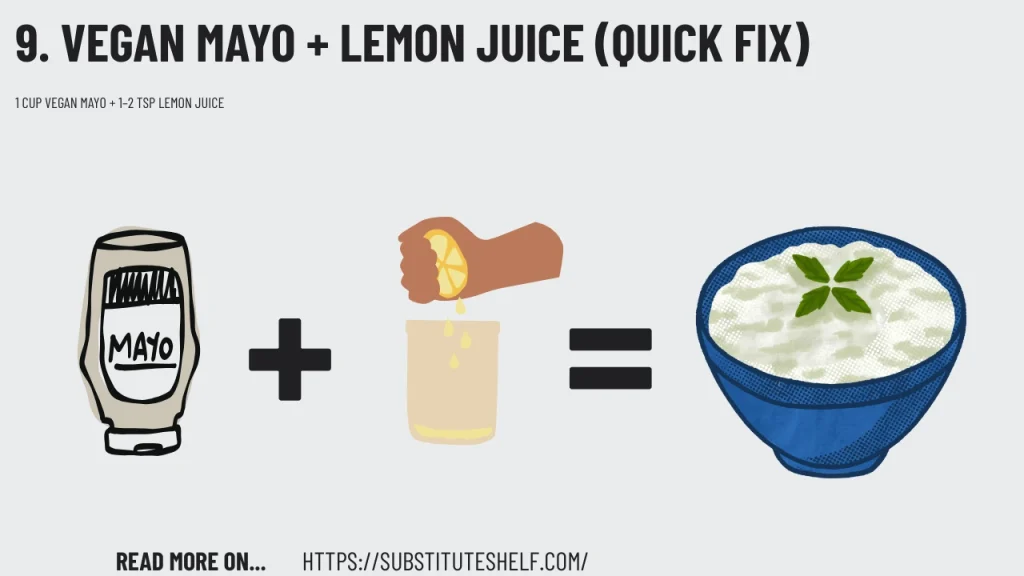 9. Vegan Mayo + Lemon Juice (Quick Fix)