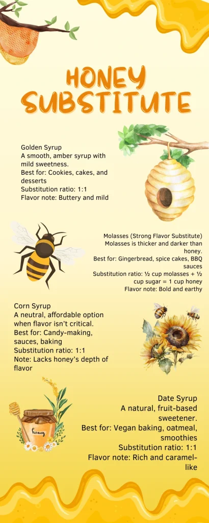 Honey Substitute Best Alternatives for Baking, Cooking, and Drinks